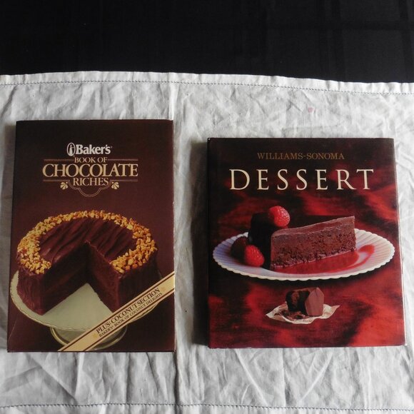 2 cookbooks: Baker's Book of Chocolate Riches & Williams-Sonoma Dessert Cookbook - Picture 1 of 8